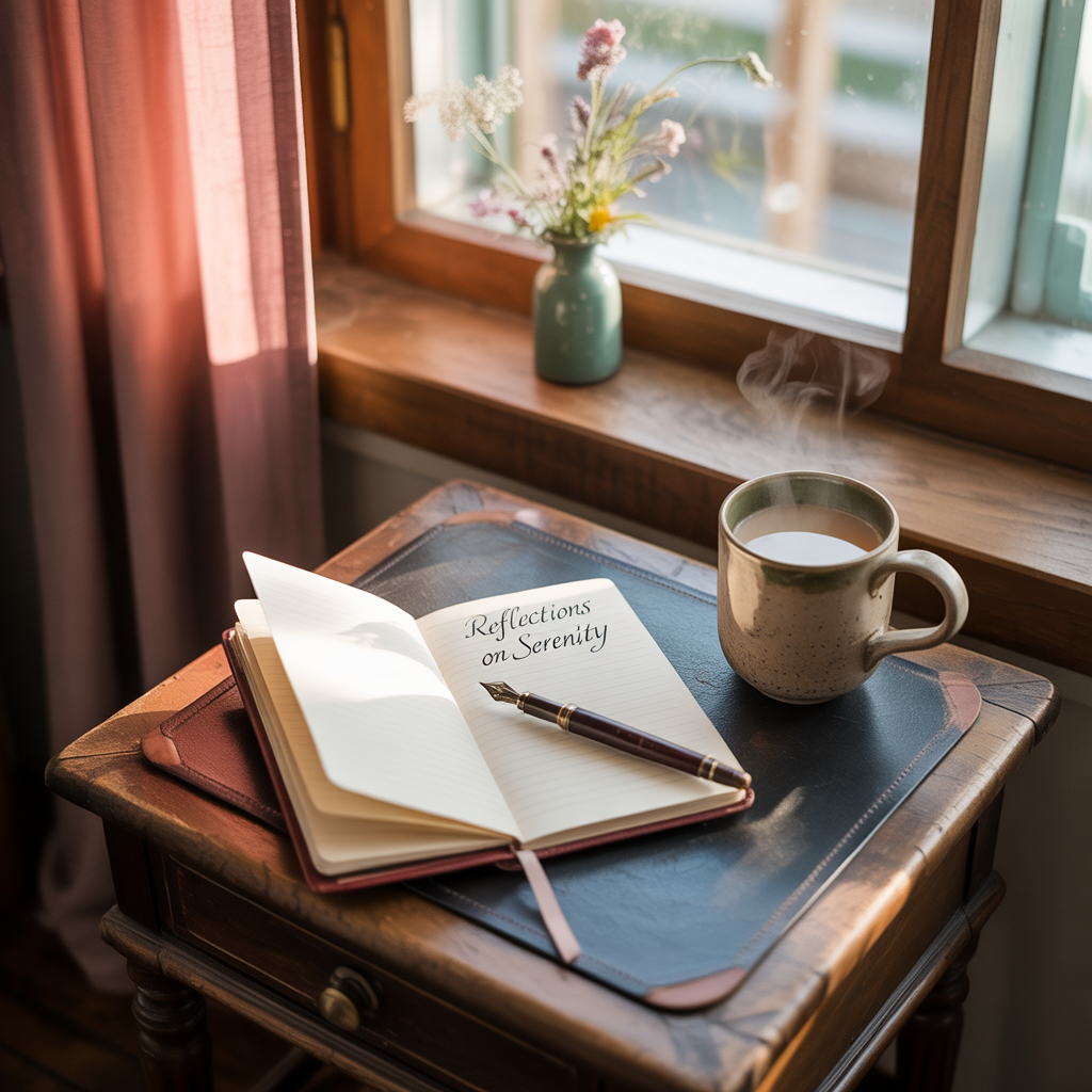 An open journal with handwriting and a pen on a wooden desk, symbolising the joy of returning to writing.